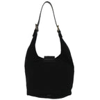 FENDI Mamma Baguette Shoulder Bag Nylon Black Silverep6221
