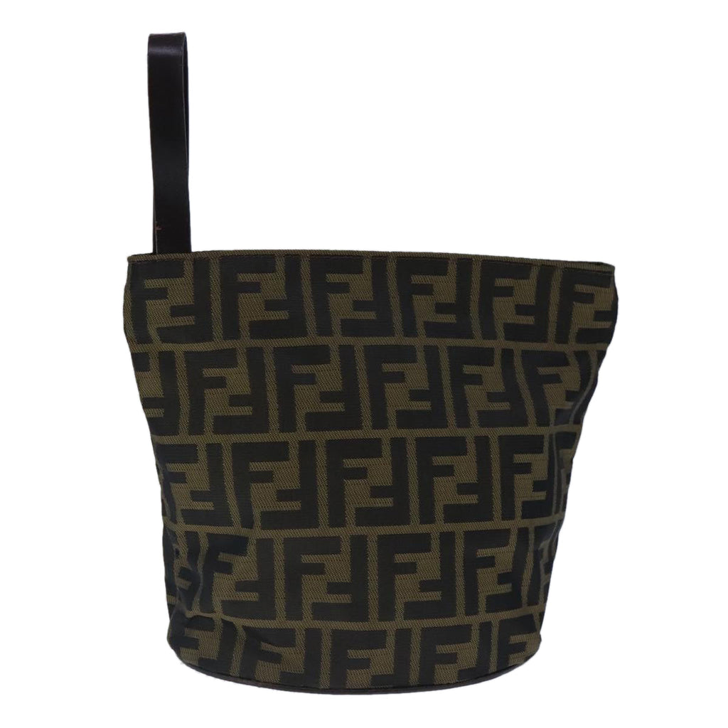 FENDI Zucca Canvas Pouch Brown Blackep6604