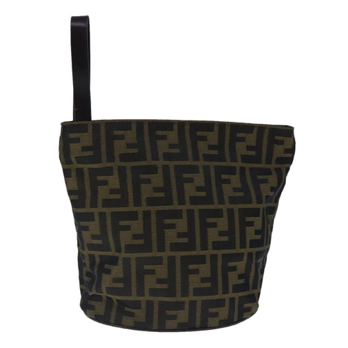 FENDI Zucca Canvas Pouch Brown Blackep6604