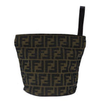 FENDI Zucca Canvas Pouch Brown Blackep6604