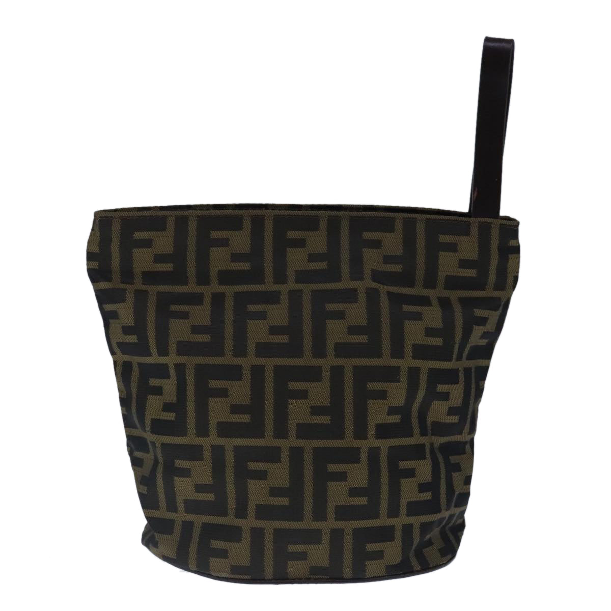 FENDI Zucca Canvas Pouch Brown Blackep6604