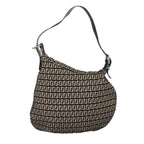 FENDI Zucchino Canvas Shoulder Bag Blackep6606