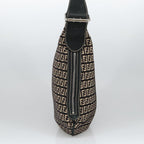 FENDI Zucchino Canvas Shoulder Bag Blackep6606