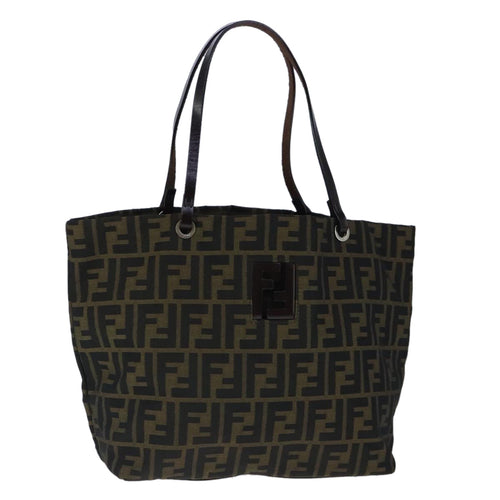 FENDI Zucca Canvas Tote Bag Brown Blackep6620