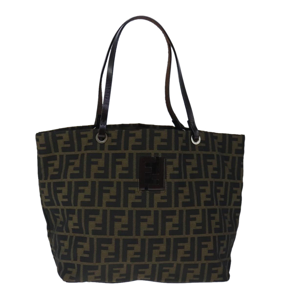 FENDI Zucca Canvas Tote Bag Brown Blackep6620