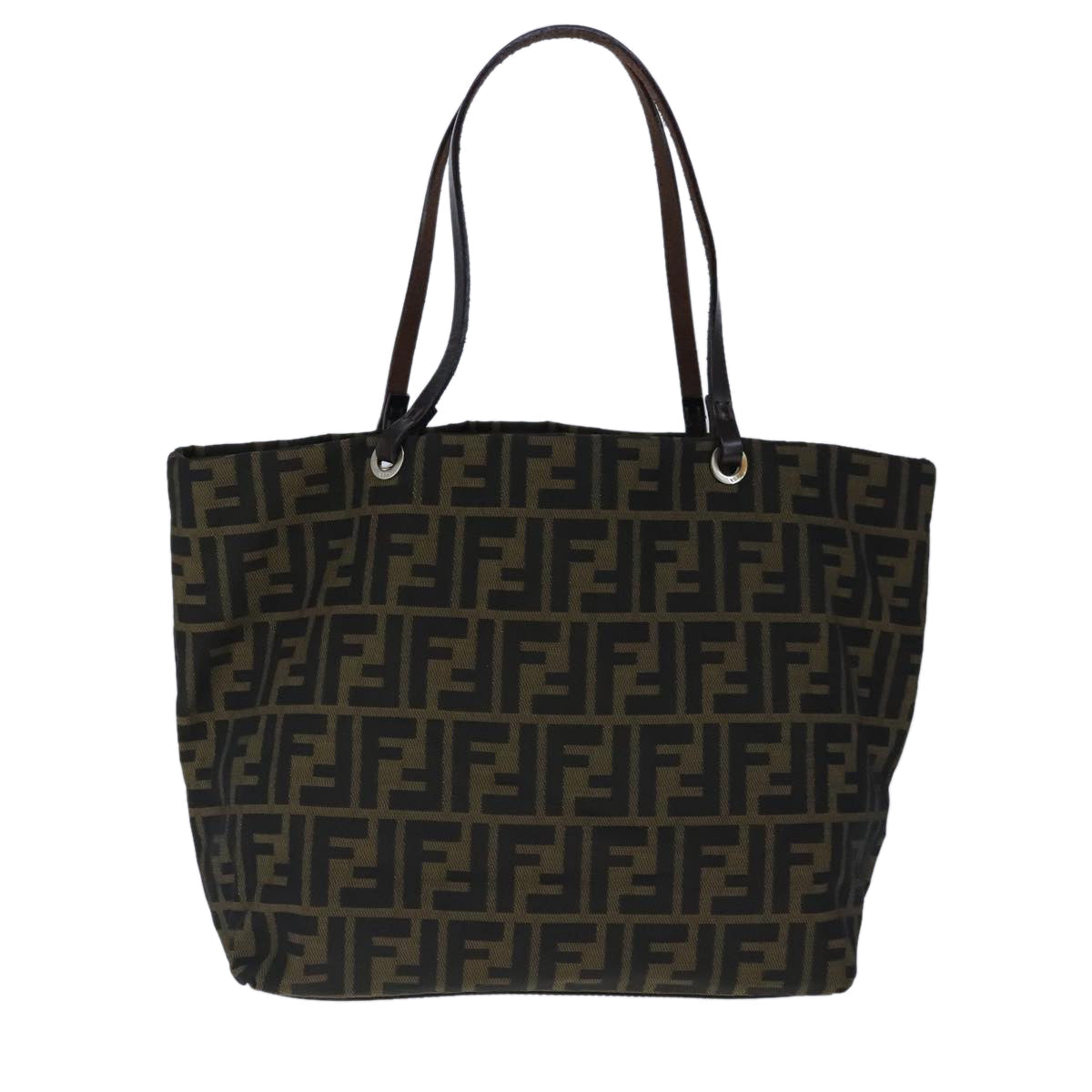 FENDI Zucca Canvas Tote Bag Brown Blackep6620