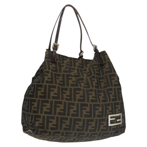 FENDI Zucca Canvas Tote Bag Khakiep6785