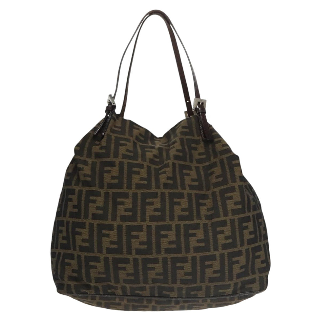 FENDI Zucca Canvas Tote Bag Khakiep6785