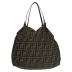 FENDI Zucca Canvas Tote Bag Khakiep6785