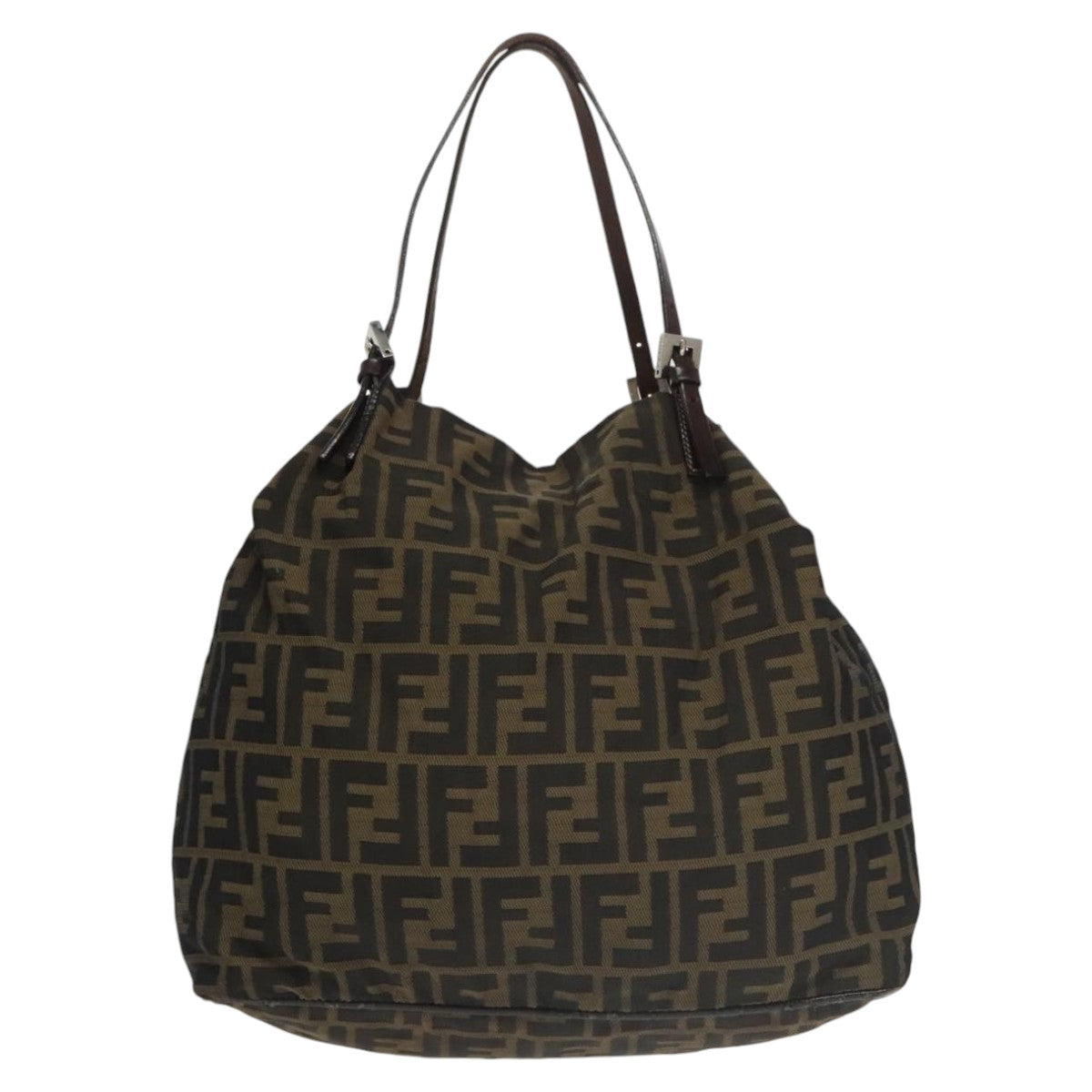 FENDI Zucca Canvas Tote Bag Khakiep6785
