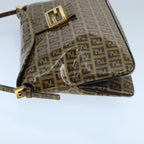 FENDI Zucchino Canvas Shoulder Bag Enamel Beigeep6814