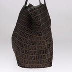 FENDI Zucchino Canvas Tote Bag Brownep7111