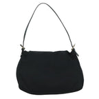 FENDI Mamma Baguette Shoulder Bag Nylon Black Silverep7119