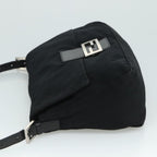 FENDI Mamma Baguette Shoulder Bag Nylon Black Silverep7119