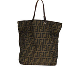 FENDI Zucca Canvas Hand Bag Brown Blackep7128