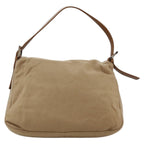 FENDI Mamma Baguette Shoulder Bag Wool Beige Silverep7141