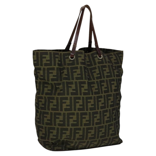 FENDI Zucca Canvas Tote Bag Brown Blackep7142