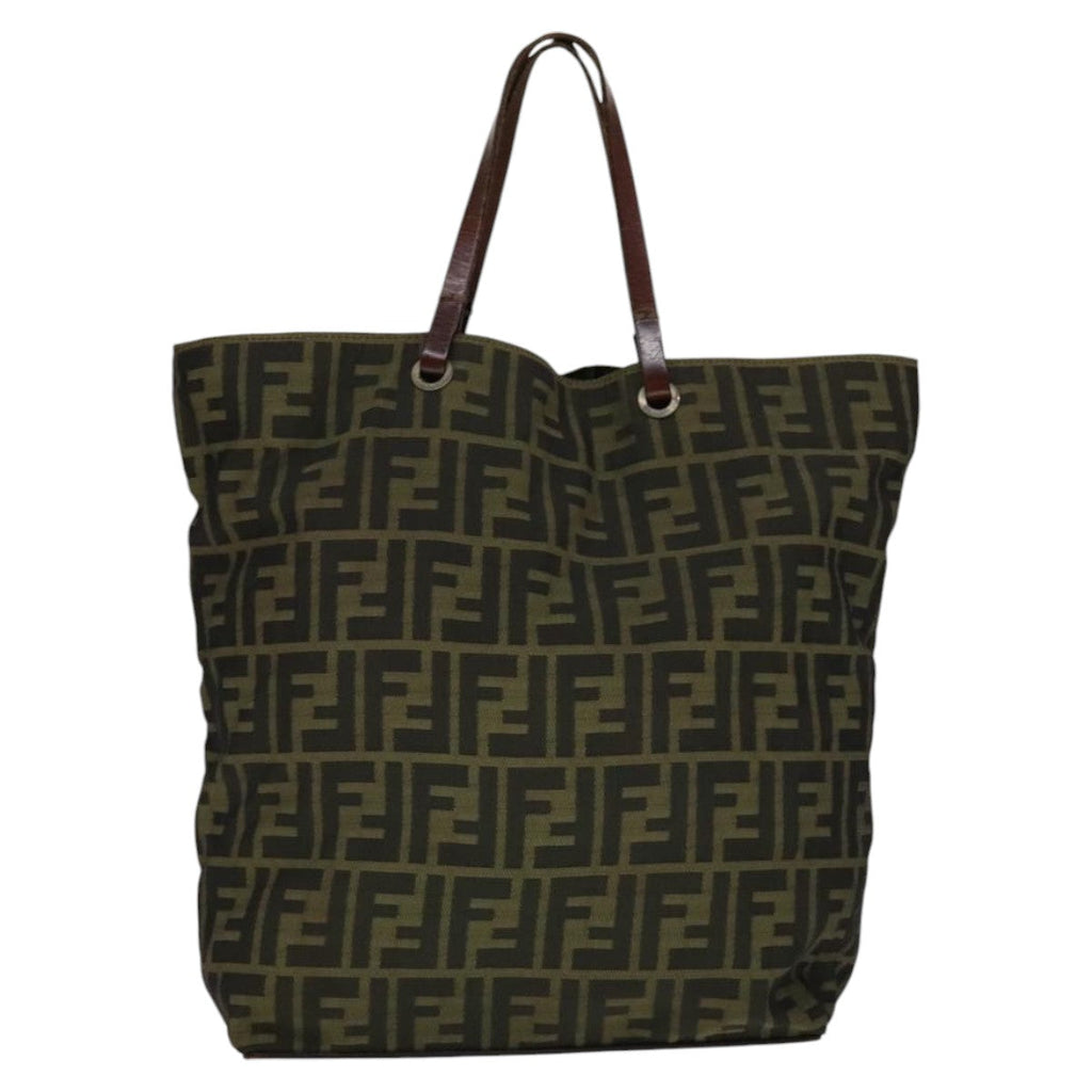FENDI Zucca Canvas Tote Bag Brown Blackep7142