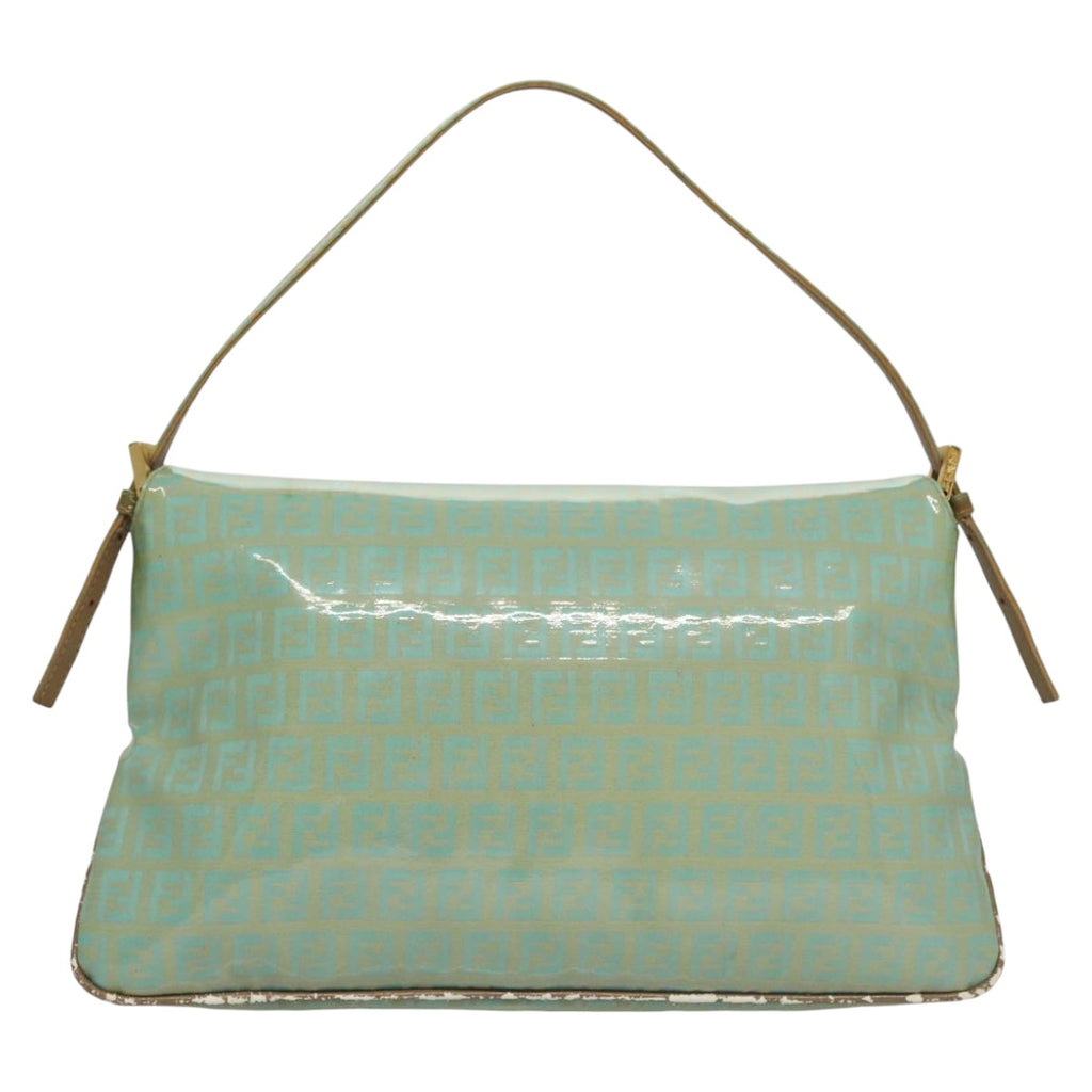 FENDI Zucchino Mamma Baguette Shoulder Bag Coated Canvas Peppermintep7217