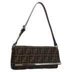 FENDI Zucca Canvas Shoulder Bag Brownep7236