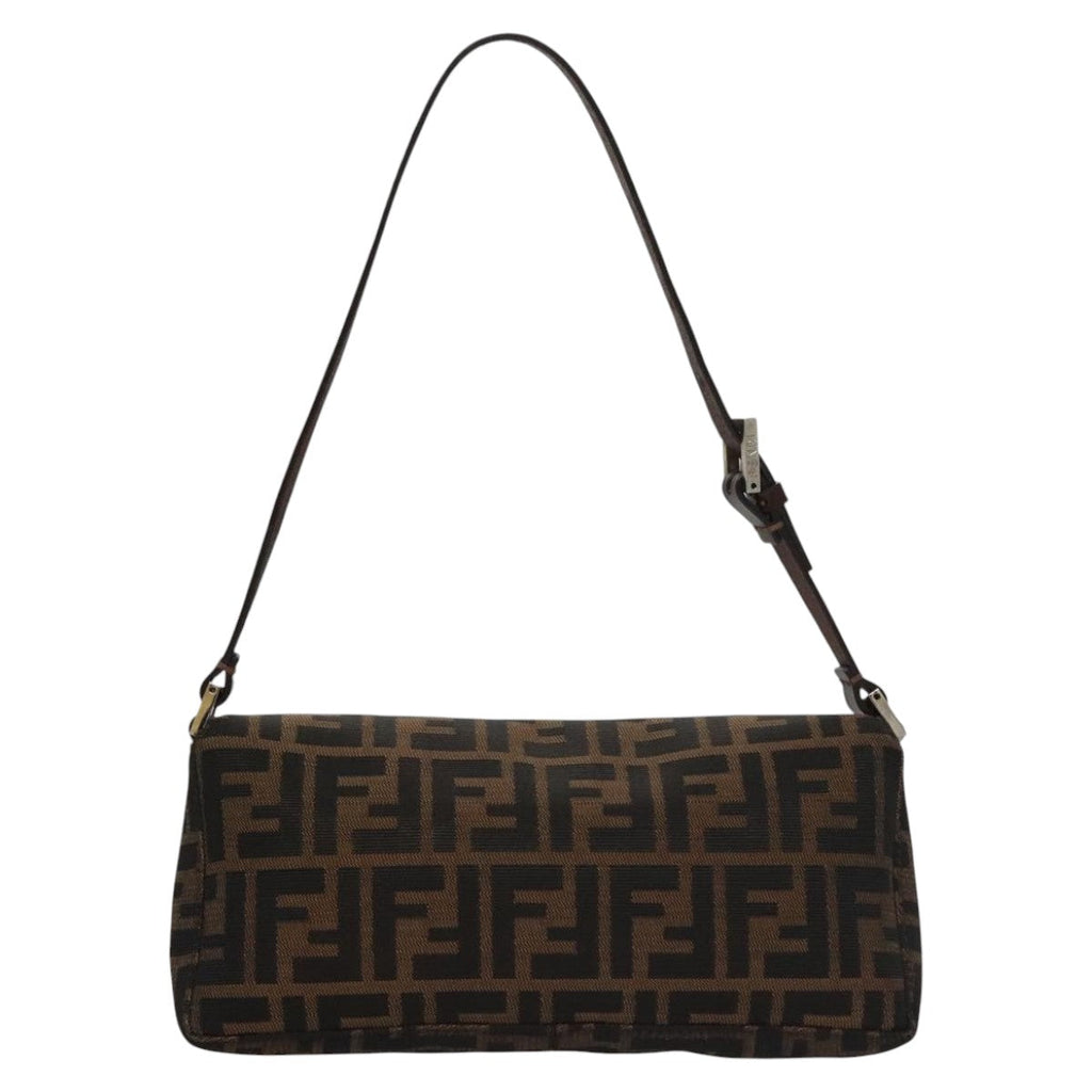 FENDI Zucca Canvas Shoulder Bag Brownep7236