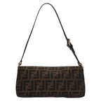 FENDI Zucca Canvas Shoulder Bag Brownep7236