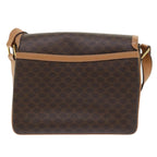 CELINE Macadam Canvas Shoulder Bag PVC Leather Brown  ep905