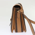 CELINE Macadam Canvas Shoulder Bag PVC Leather Brown  ep905
