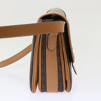 CELINE Macadam Canvas Shoulder Bag PVC Leather Brown  ep905