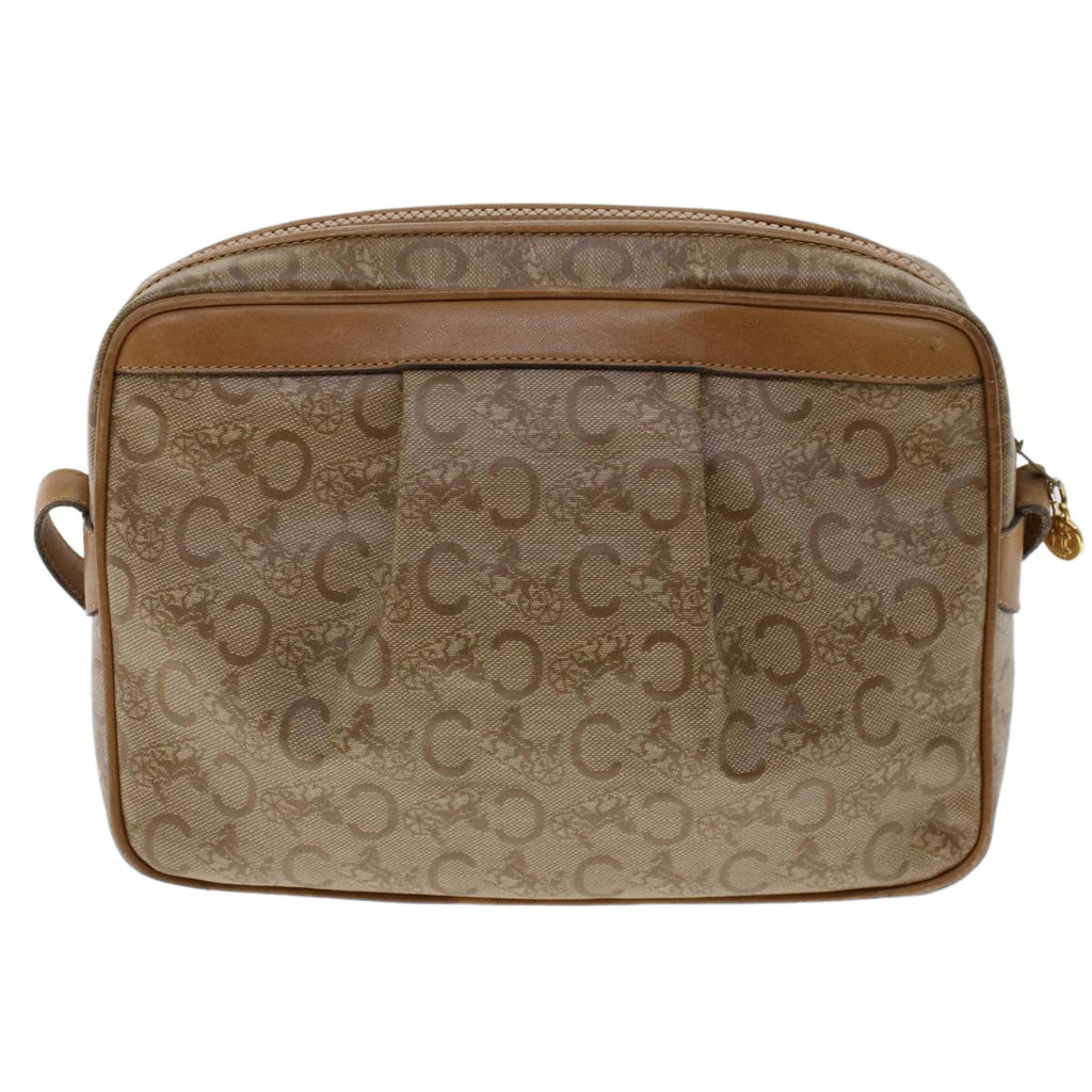 CELINE C Macadam Canvas Shoulder Bag Beige  ep906