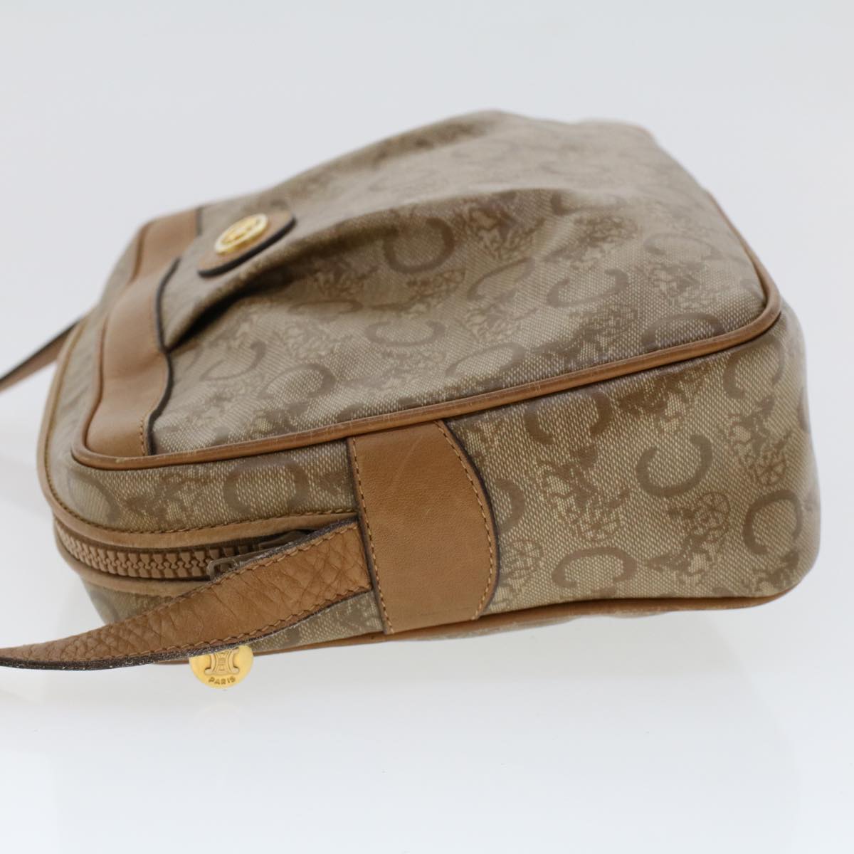CELINE C Macadam Canvas Shoulder Bag Beige  ep906