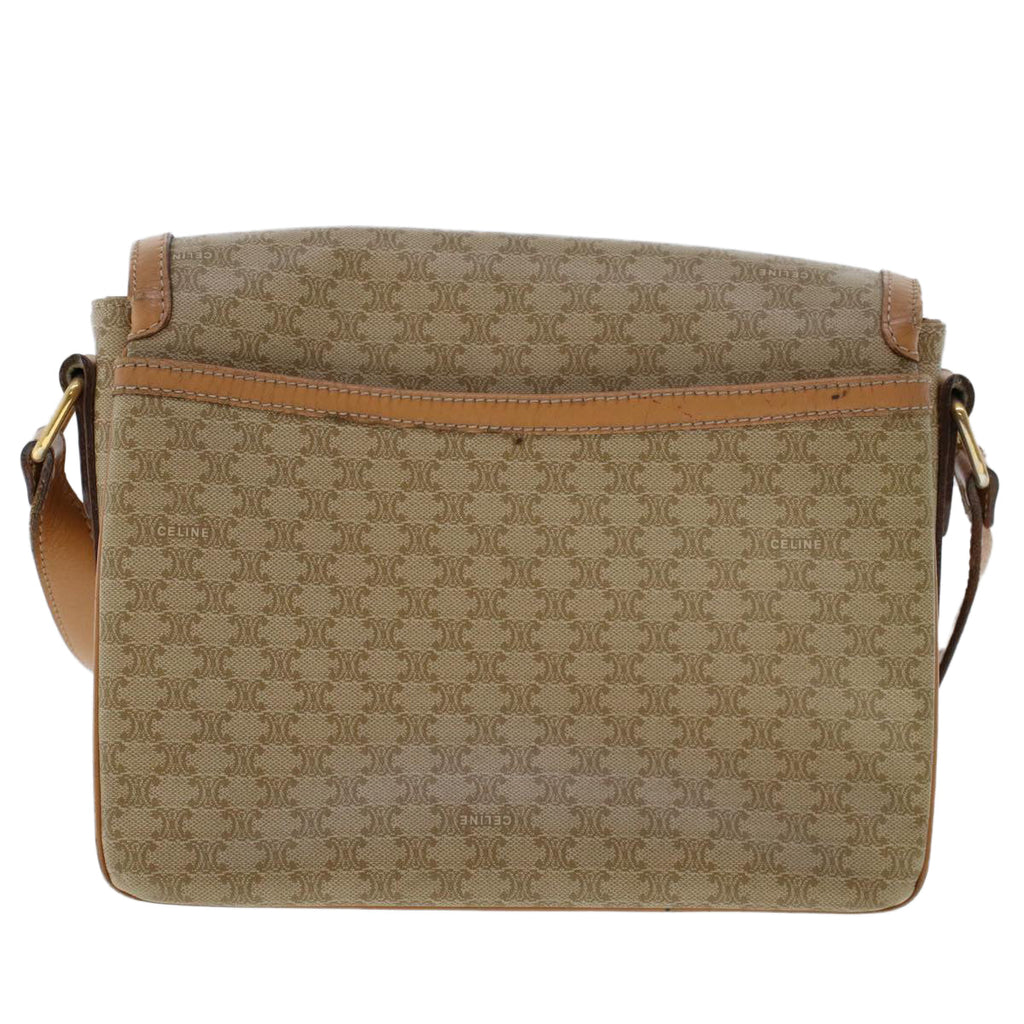 CELINE Macadam Canvas Shoulder Bag Beige  ep907