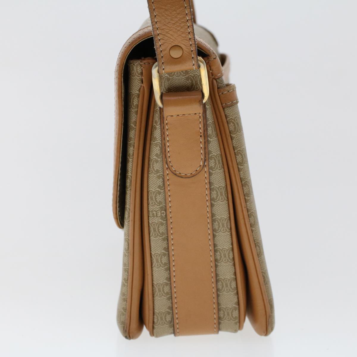 CELINE Macadam Canvas Shoulder Bag Beige  ep907