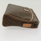 CELINE Macadam Canvas Clutch Bag PVC Leather Brown  ep963