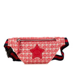 Gucci GG logo Childrens Star Canvas Leather Waist Bag