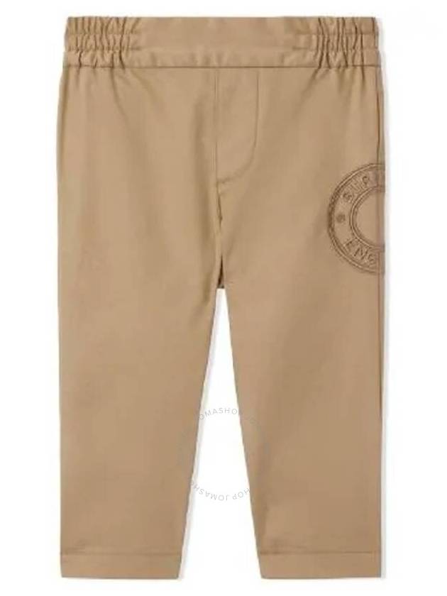 Burberry Burberry Boys Romeo Archive Beige Logo Graphic Cotton Twill Trousers, Size 2Y