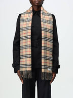 Burberry Check Cashmere Scarf Black