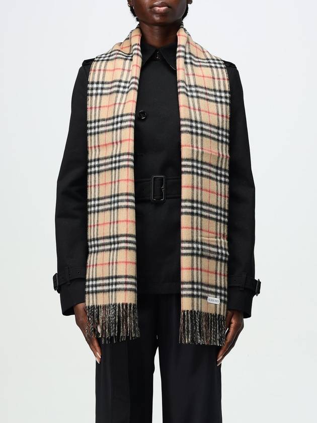 Burberry Check Cashmere Scarf Black
