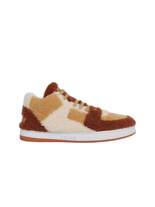 CELINE CT-02 Scratch Shearling Mid Low Top Sneakers