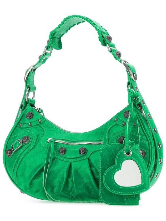 Balenciaga Le Cagole Small Leather Shoulder Bag Green