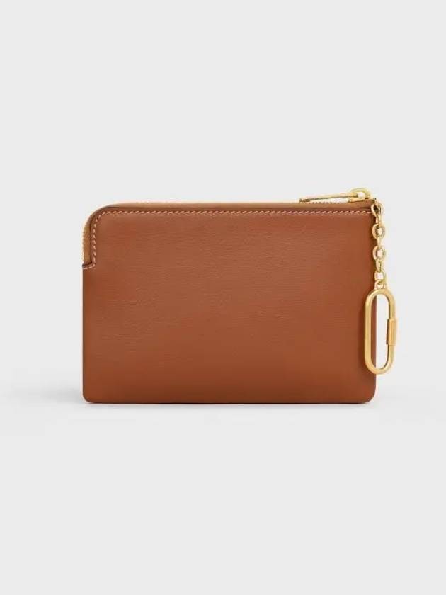 CELINE Triomphe Pouch Card Wallet Tan