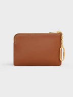 CELINE Triomphe Pouch Card Wallet Tan