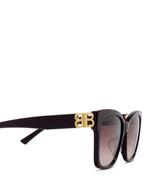 Balenciaga BB Temple Cat Eyes Sunglasses Purple