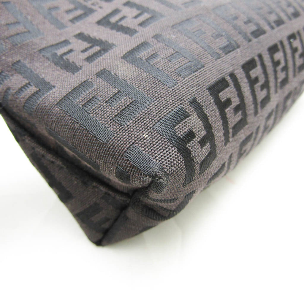 Fendi Zucca  Canvas Leather Pouch Wash Bag ()