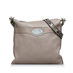FENDI FENDI 8BT109 Shoulder Bag Leather Gray