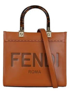 Fendi Sunshine Small Tote Bag Brown