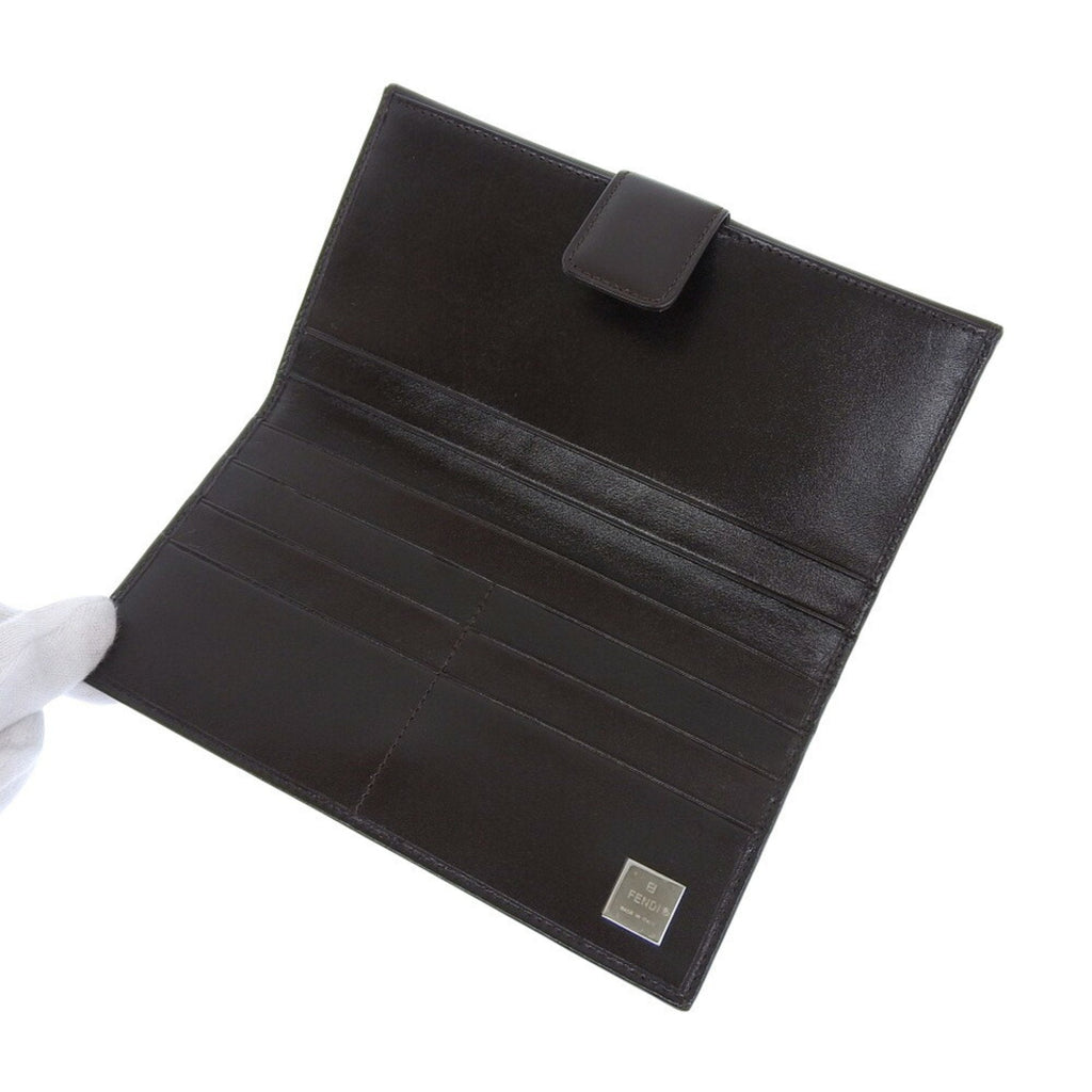 Fendi Zucca  Canvas Leather Long Wallet (Bi-Fold) ()
