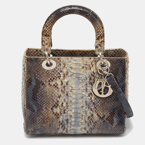 Dior Ombre Blue Python Medium Lady Tote