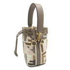 Fendi Fendi Mini Tresor 2w Shoulder 2way Shoulder Bag Linen Leather  Grey / Multicolor 8BS010APKEF1MB4