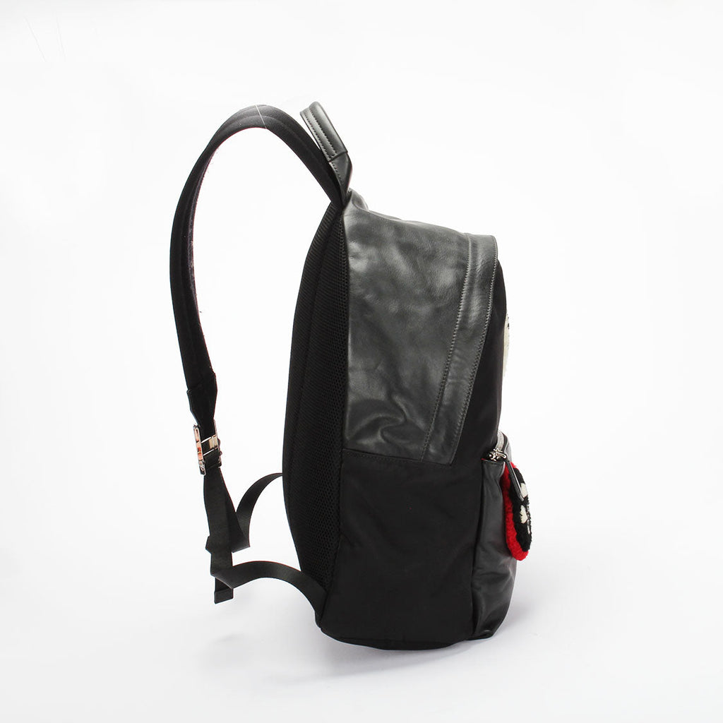 Fendi Shearling Emoticon Nylon Backpack - '10s